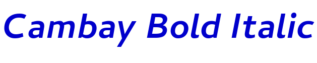 Cambay Bold Italic 字体